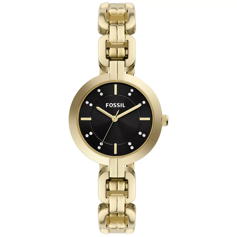 Fossil Kerrigan three-hand watch, black dial