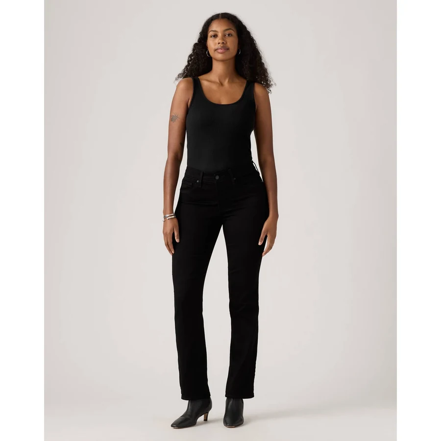 Levi's 314 Shaping Straight jeans, soft black, worn
