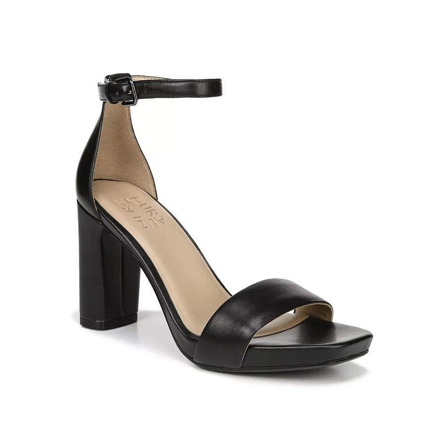 Naturalizer Joy ankle-strap heeled sandal, black